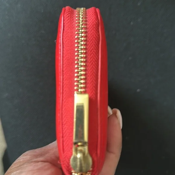 Tory Burch Red Leather Continental Wallet - Gold-Tone Hardware - Picture 7 of 7